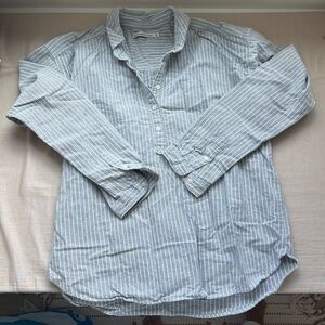 Abercrombie & Fitch Light Gray Striped Shirt